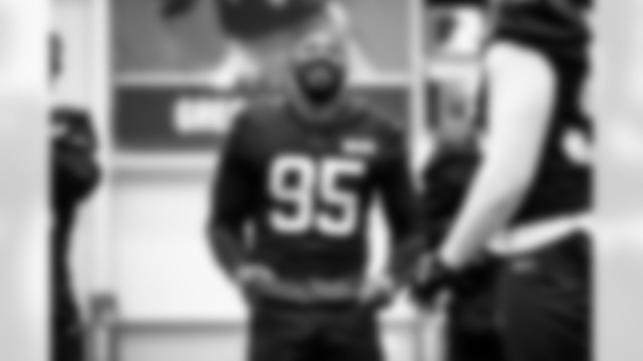 Defensive end Myles Garrett (95) during practice at CrossCountry Mortgage Campus on December 18, 2024.