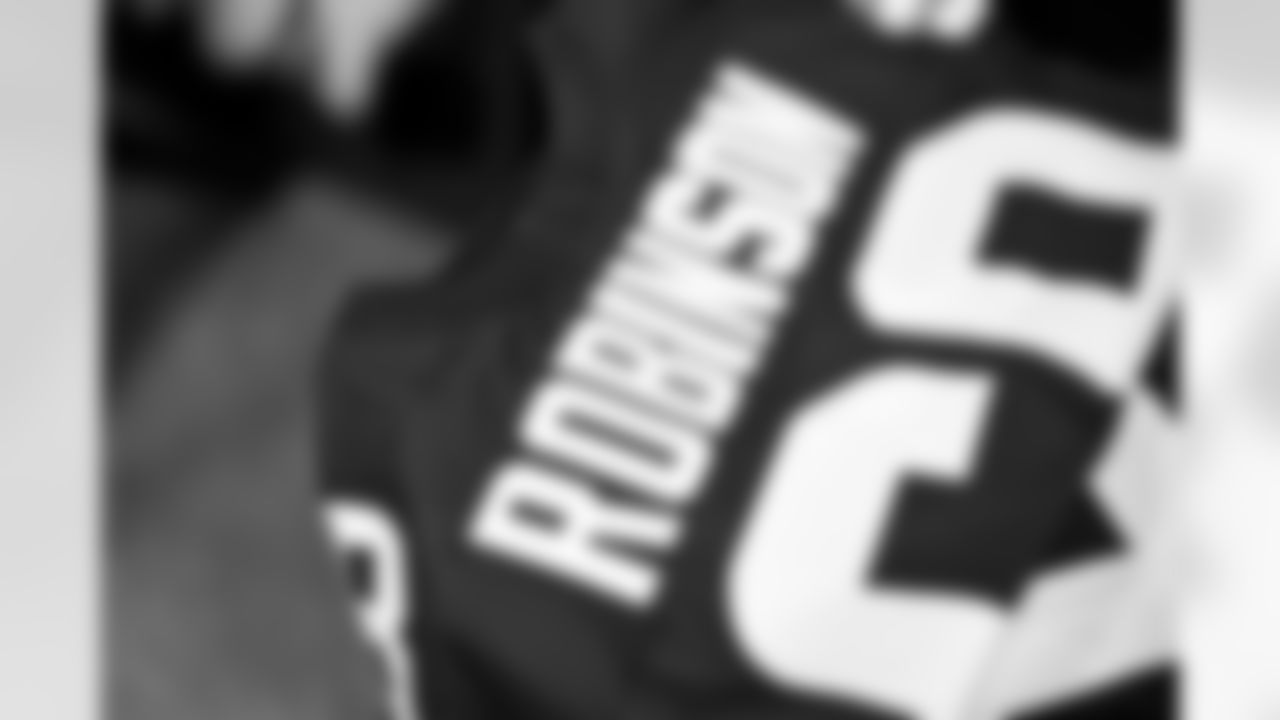 The locker room before a NFL football game between the Baltimore Ravens and Cleveland Browns on November 16, 2025 at Huntington Bank Field.