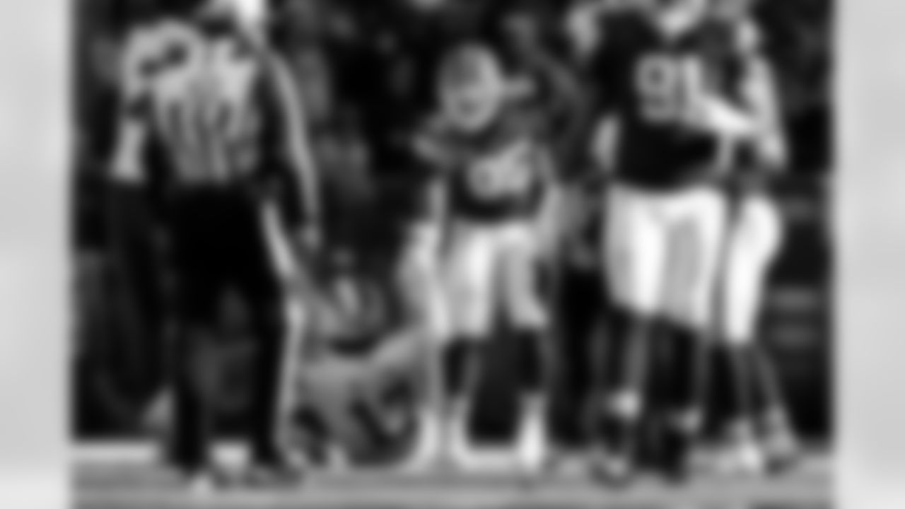 Defensive end Myles Garrett (95) during a NFL football game between the Buffalo Bills and Cleveland Browns on December 21, 2025 at Huntington Bank Field.