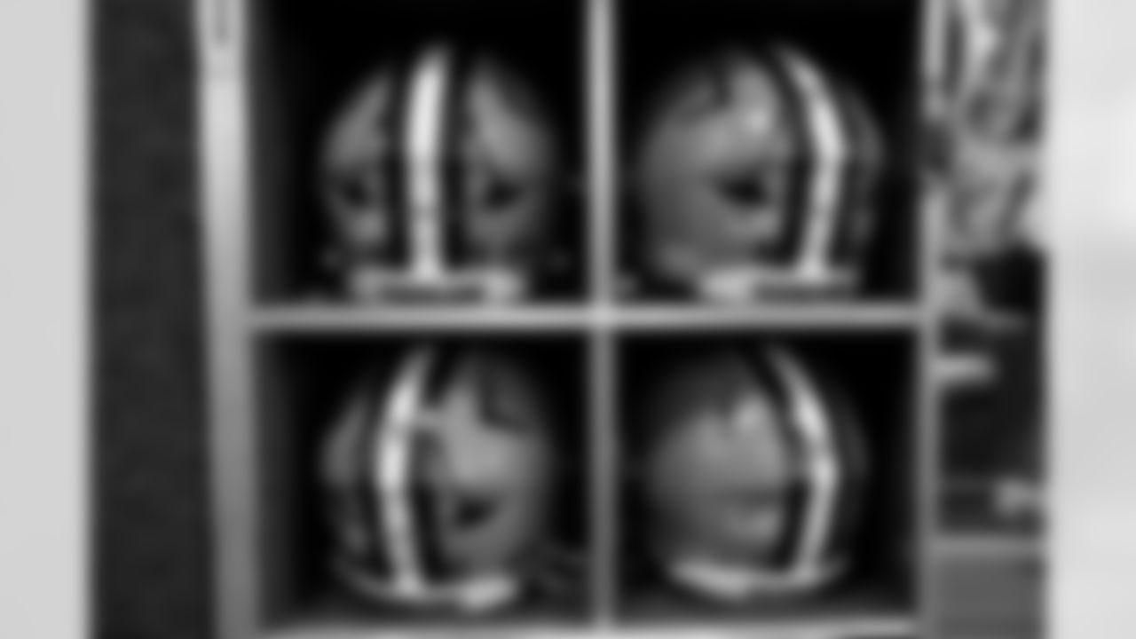 The locker room before a NFL football game between the Buffalo Bills and Cleveland Browns on December 21, 2025 at Huntington Bank Field.