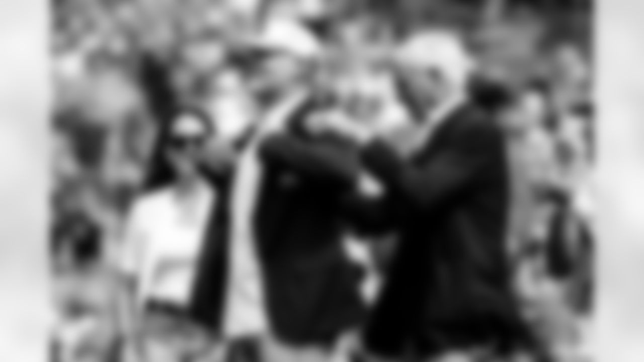 The Phil Dawson and Jim Donovan Legends Induction Ceremony before a NFL football game between the New York Giants and Cleveland Browns on September 22, 2024 at Huntington Bank Field. The Browns lost 15-21.