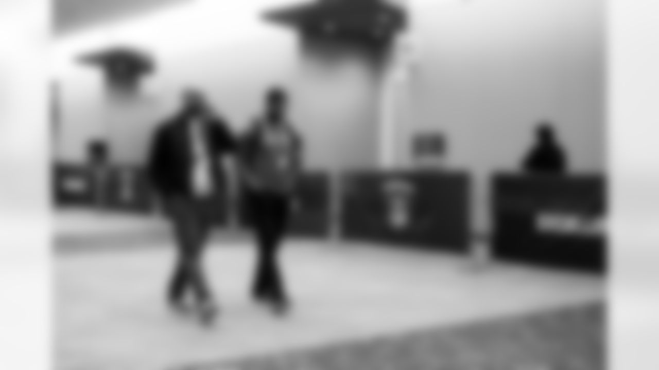 Chief Communications Officer Peter John-Baptiste and Executive Vice President of Football Operations and General Manager Andrew Berry at the 2026 NFL Combine on February 24, 2026 in Indianapolis, Indiana.