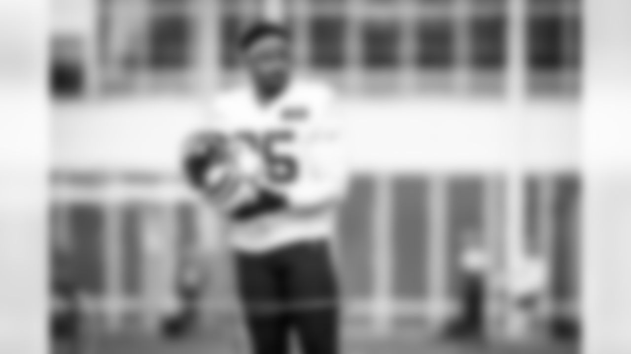 Defensive end Myles Garrett (95) during practice at CrossCountry Mortgage Campus on December 14, 2023.