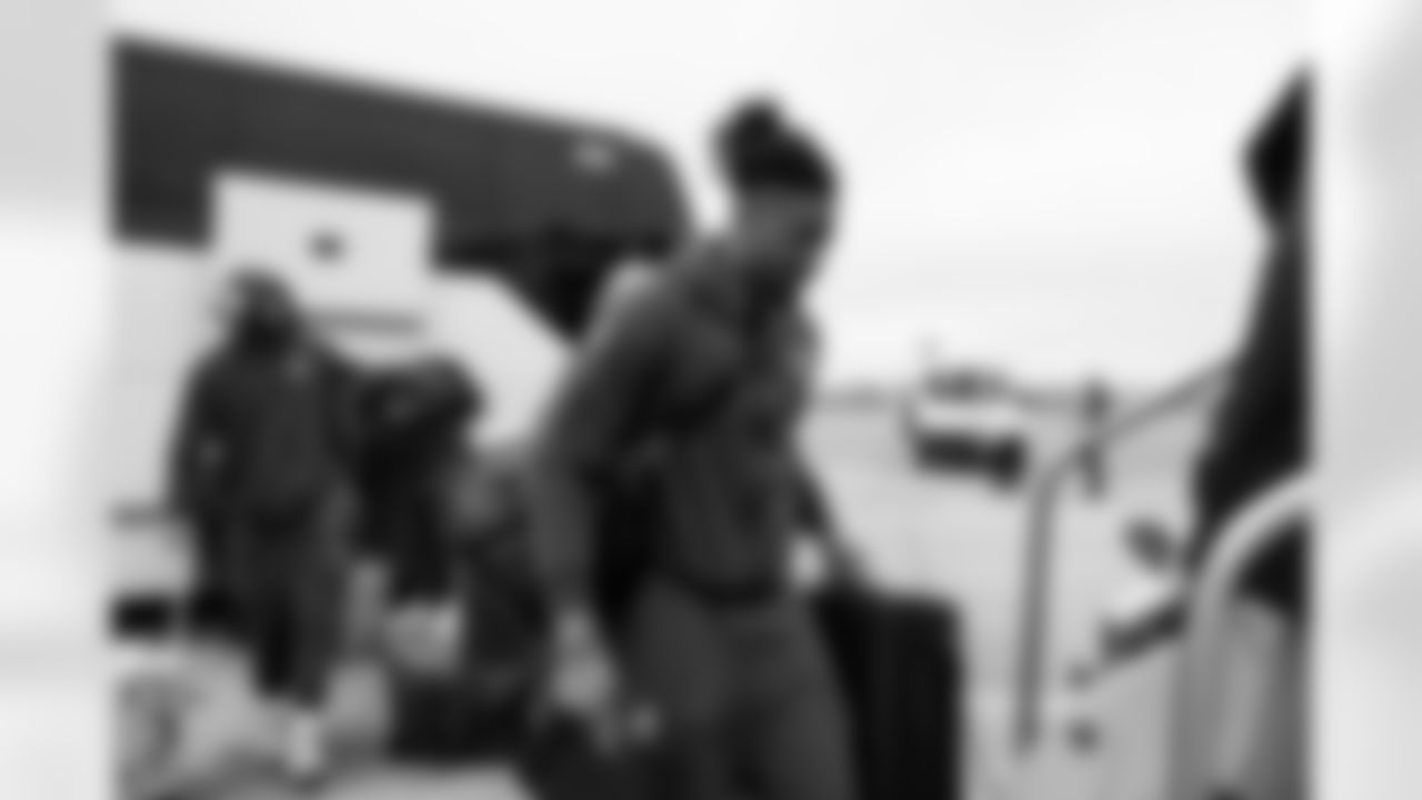 Defensive end Isaiah McGuire (57) travels to New York on November 8, 2025.