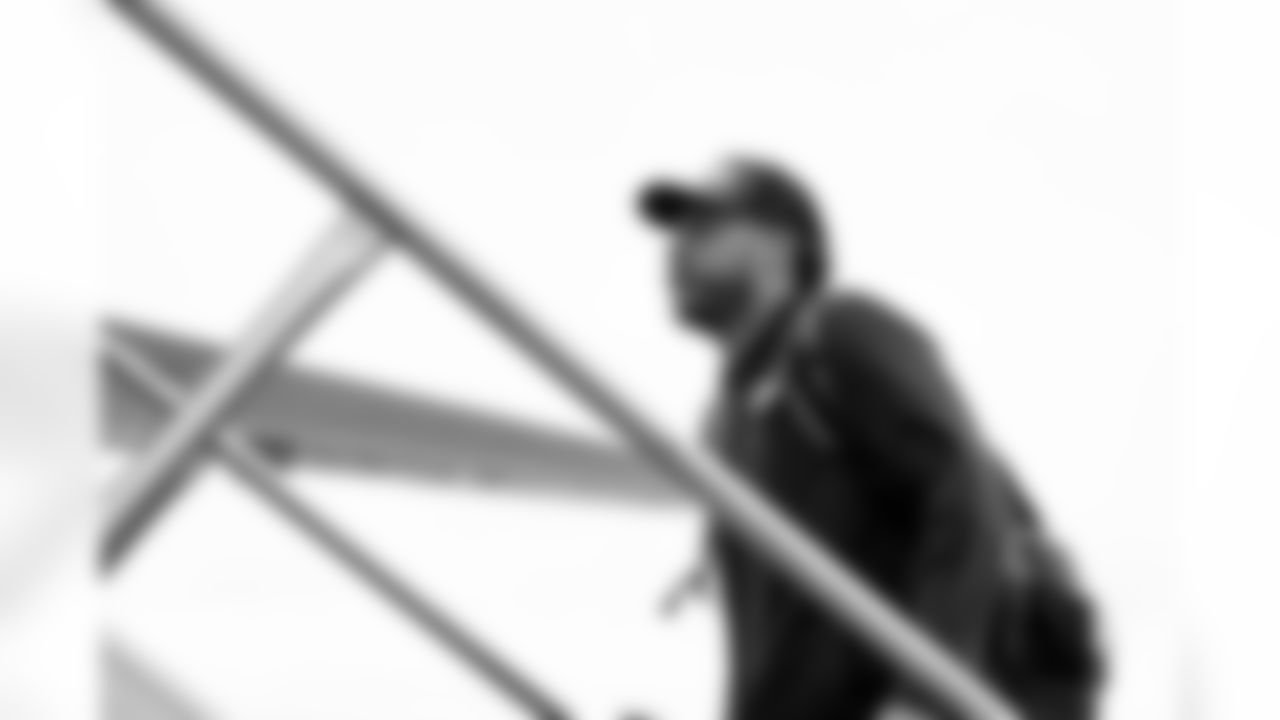 Punter Corey Bojorquez (13) travels to New York on November 8, 2025.