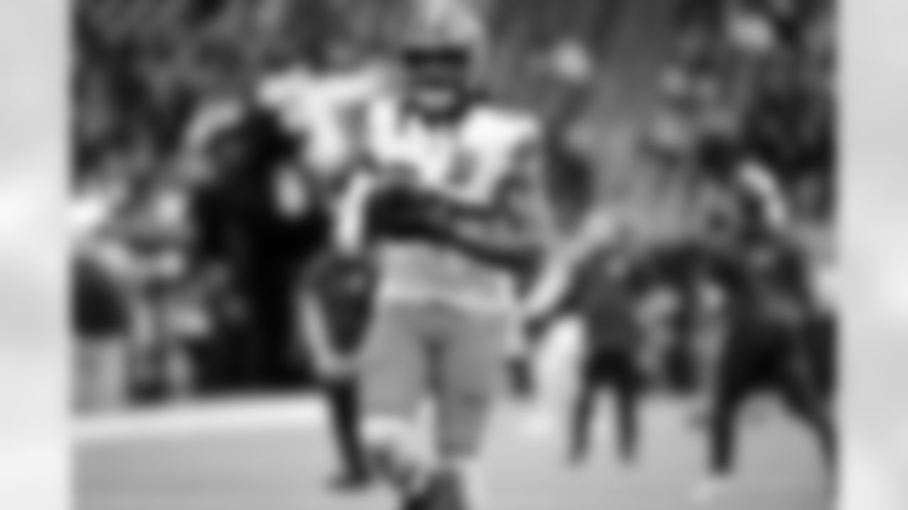 Tight end Jordan Akins (84) before a NFL Wild Card playoff football game between the Cleveland Browns and Houston Texans on January 13, 2024 at NRG Stadium.