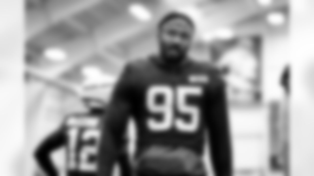 Defensive end Myles Garrett (95) during practice at CrossCountry Mortgage Campus on December 12, 2024.