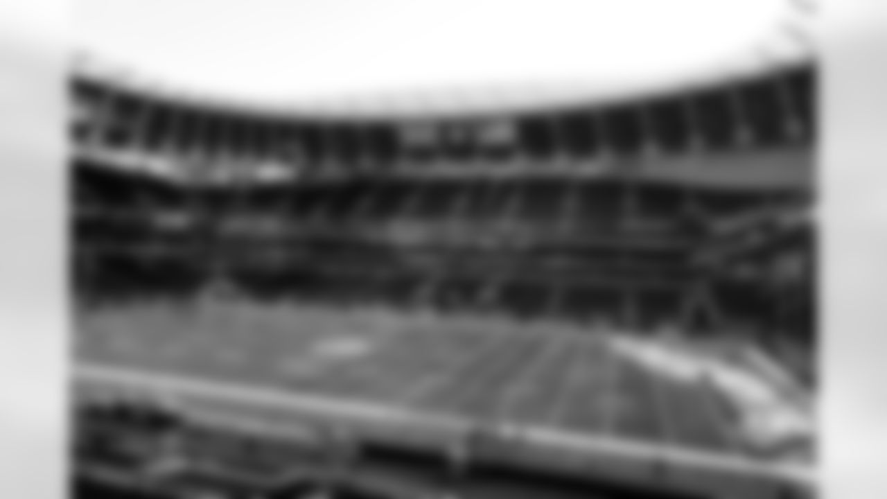 The stadium before a NFL football game between the Minnesota Vikings and Cleveland Browns on October 5, 2025 at Tottenham Hotspur Stadium.