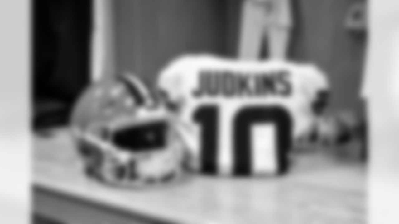 The locker room before a NFL football game between the Cleveland Browns and Chicago Bears on December 14, 2025 at Soldier Field.