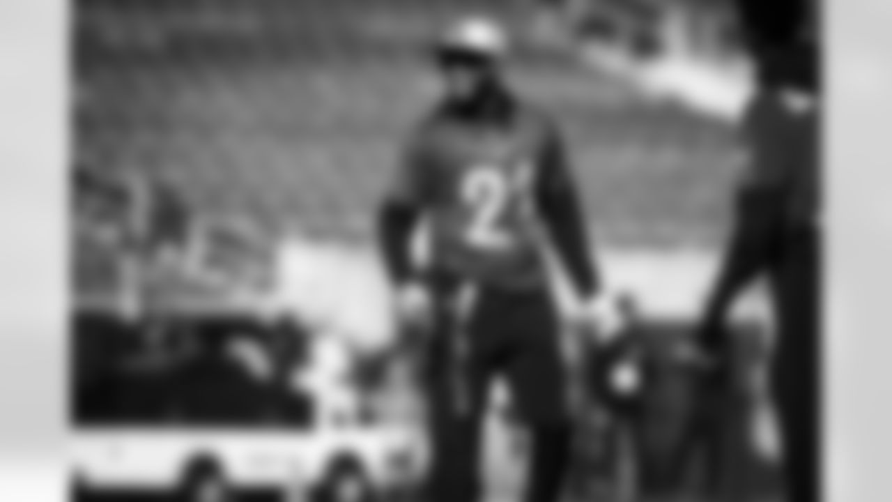 Cornerback Denzel Ward (21) during the second AFC Pro Bowl Practice at Camping World Stadium in Orlando on February 3, 2024.
