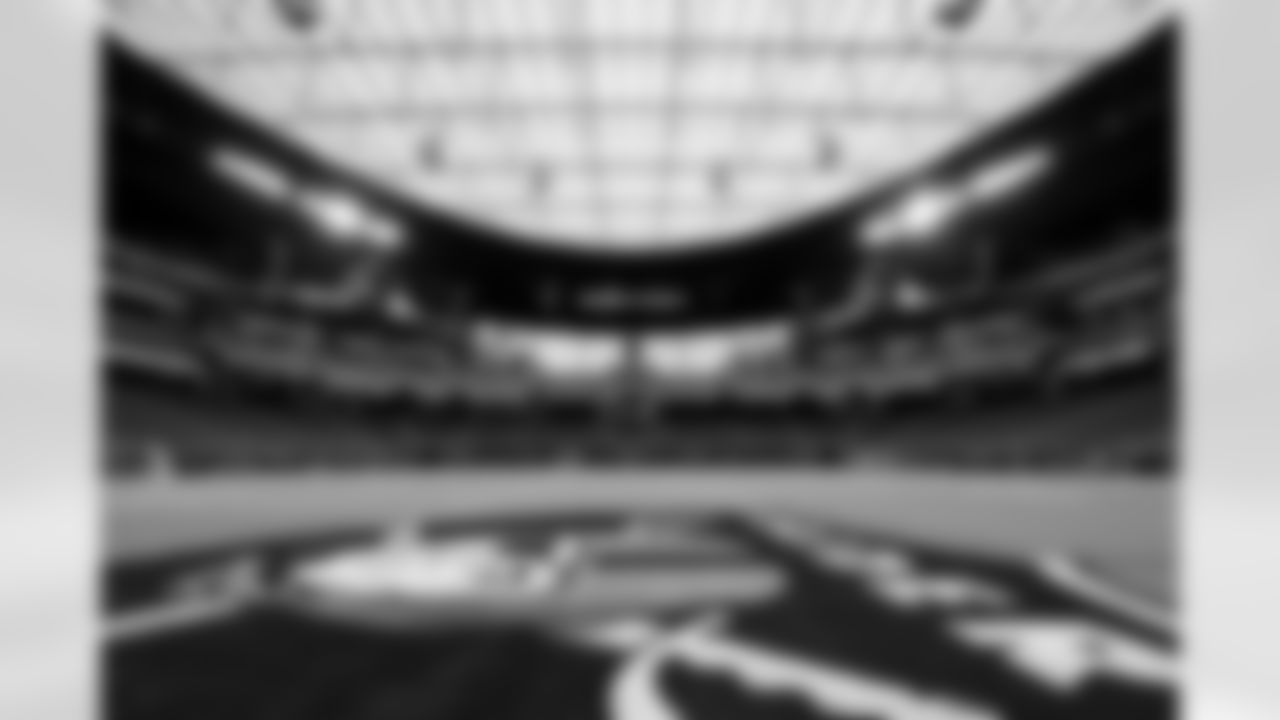 The stadium before a NFL football game between the Cleveland Browns and Las Vegas Raiders on November 23, 2025 at Allegiant Stadium.