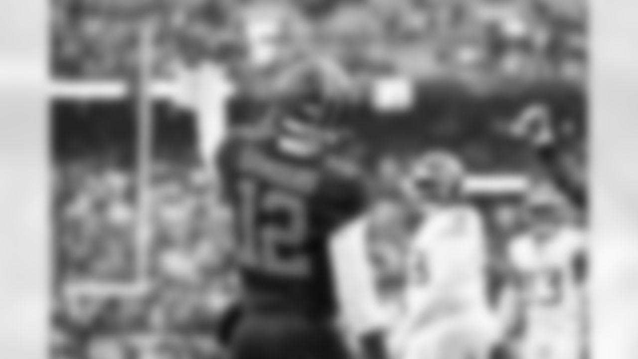 Quarterback Shedeur Sanders (12) during a NFL football game between the Tennessee Titans and Cleveland Browns on December 7, 2025 at Huntington Bank Field.