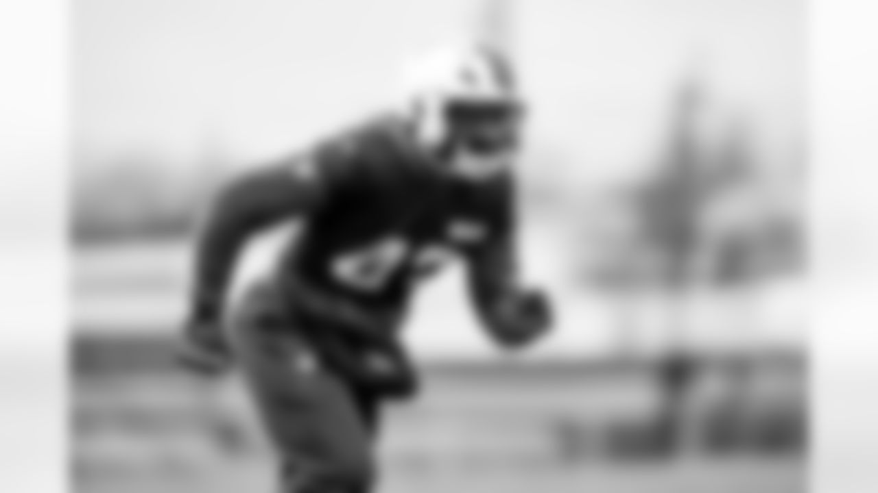 Linebacker Mohamoud Diabate (43) during practice at CrossCountry Mortgage Campus on December 11, 2024.