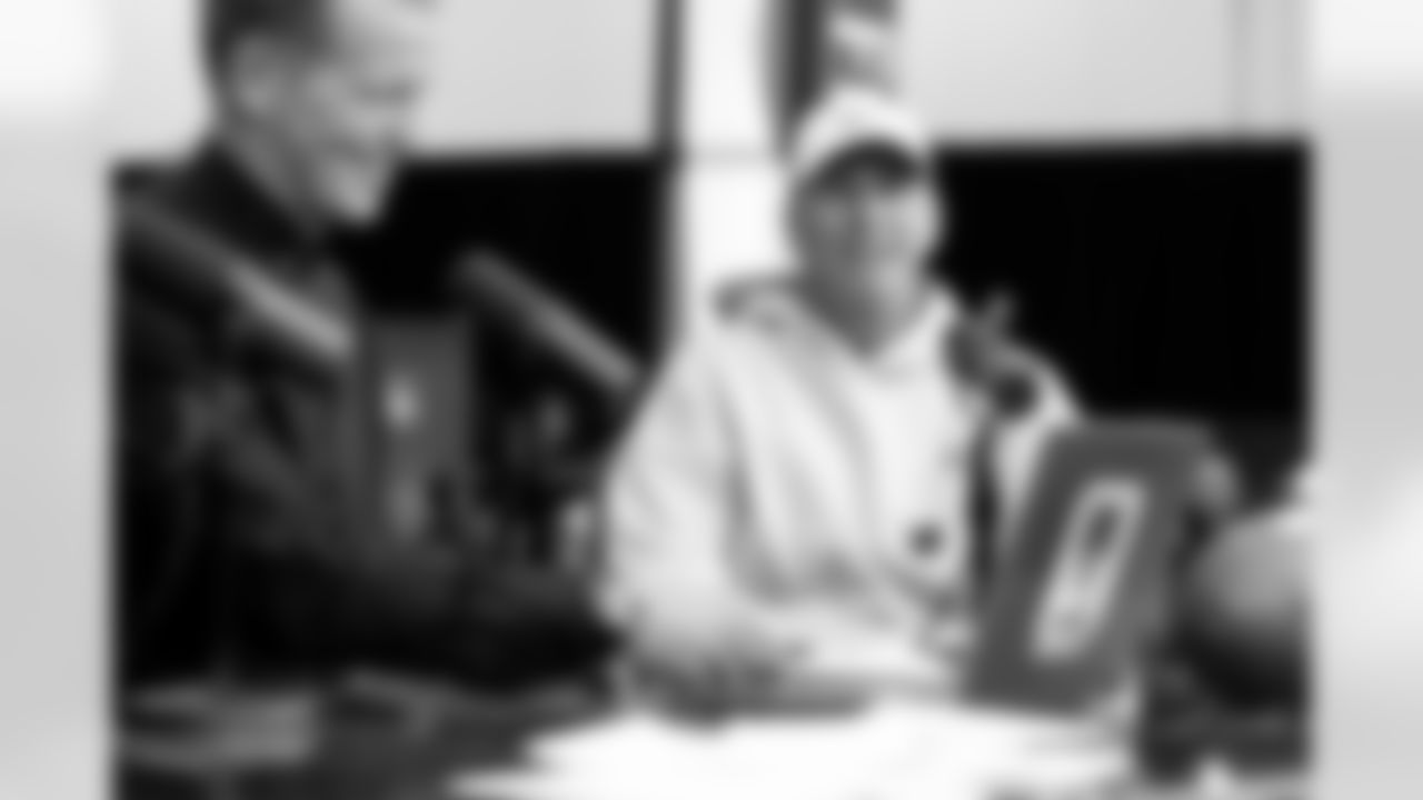 Head Coach Todd Monken speaks to the media at the 2026 NFL Combine on February 25, 2026 in Indianapolis, Indiana.