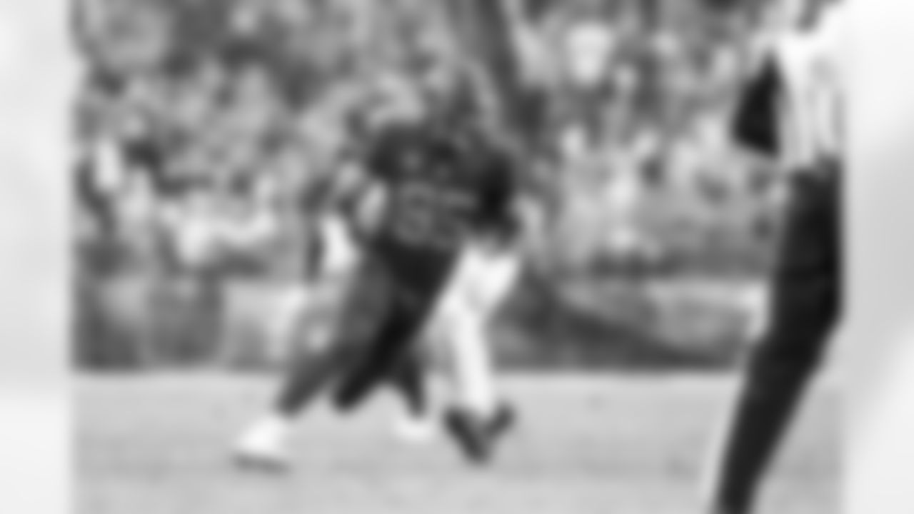 Defensive end Myles Garrett (95) during a NFL football game between the Tennessee Titans and Cleveland Browns on December 7, 2025 at Huntington Bank Field.