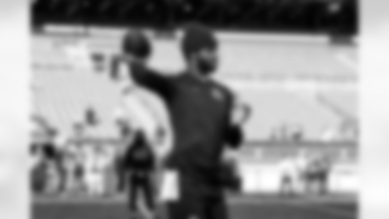 Quarterback Shedeur Sanders (12) before a NFL football game between the Buffalo Bills and Cleveland Browns on December 21, 2025 at Huntington Bank Field.