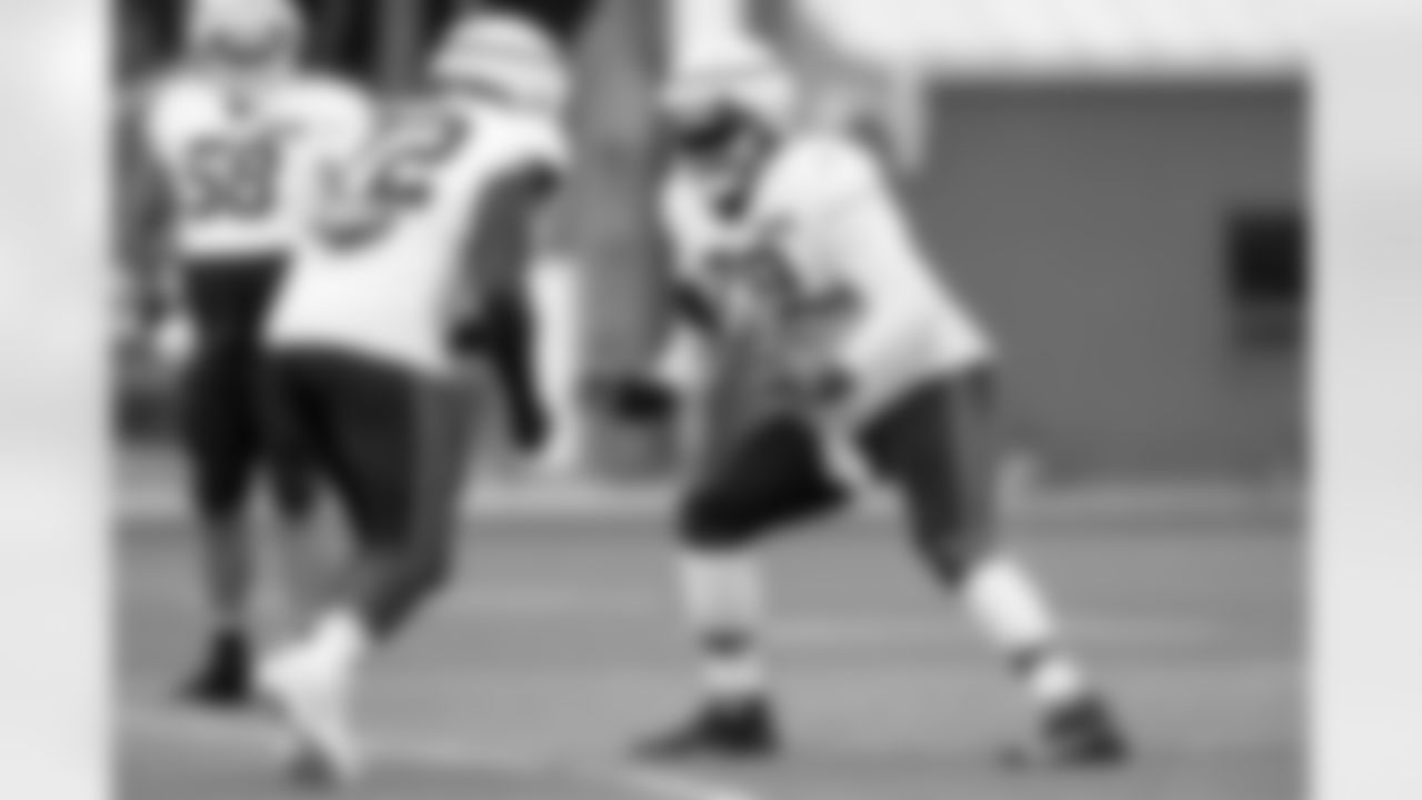 Offensive tackle Dawand Jones (79) during Day 16 of Training Camp at CrossCountry Mortgage Campus on August 20, 2025.