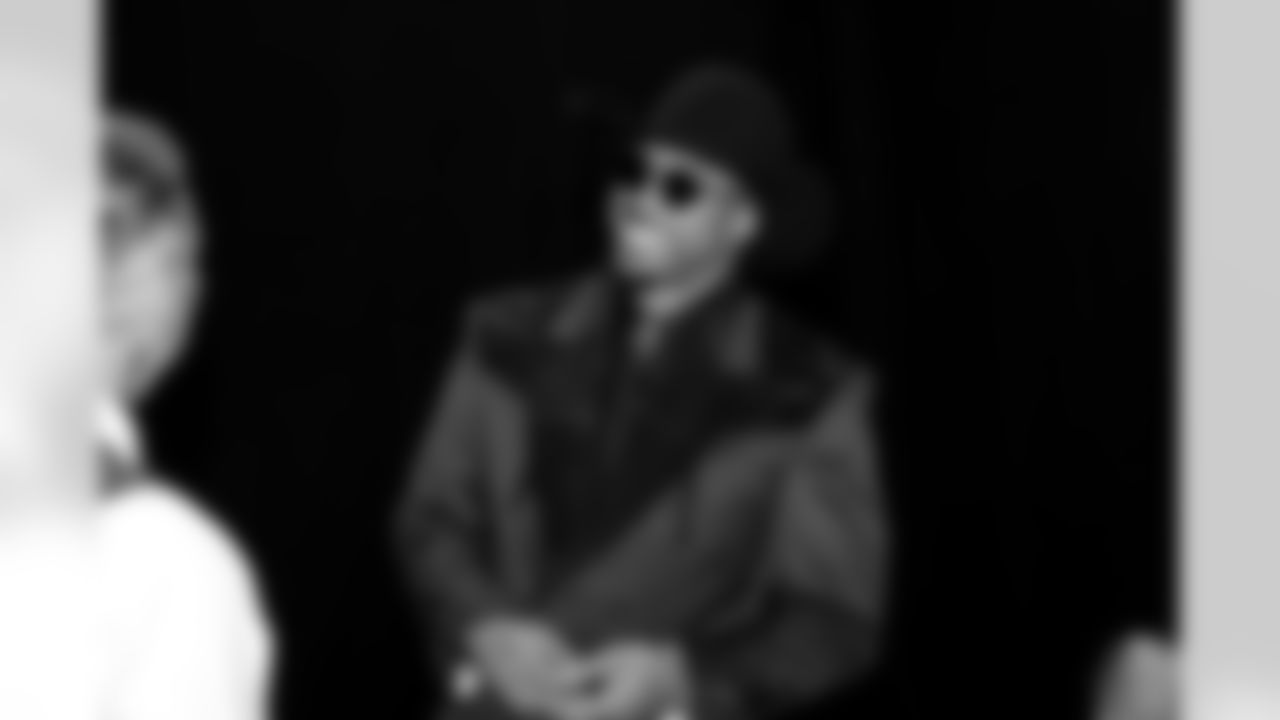 Defensive end Myles Garrett (95) after winning AP Defensive Player of the Year Award at the 2026 NFL Honors at the Palace of Fine Arts in San Francisco on February 5, 2026.