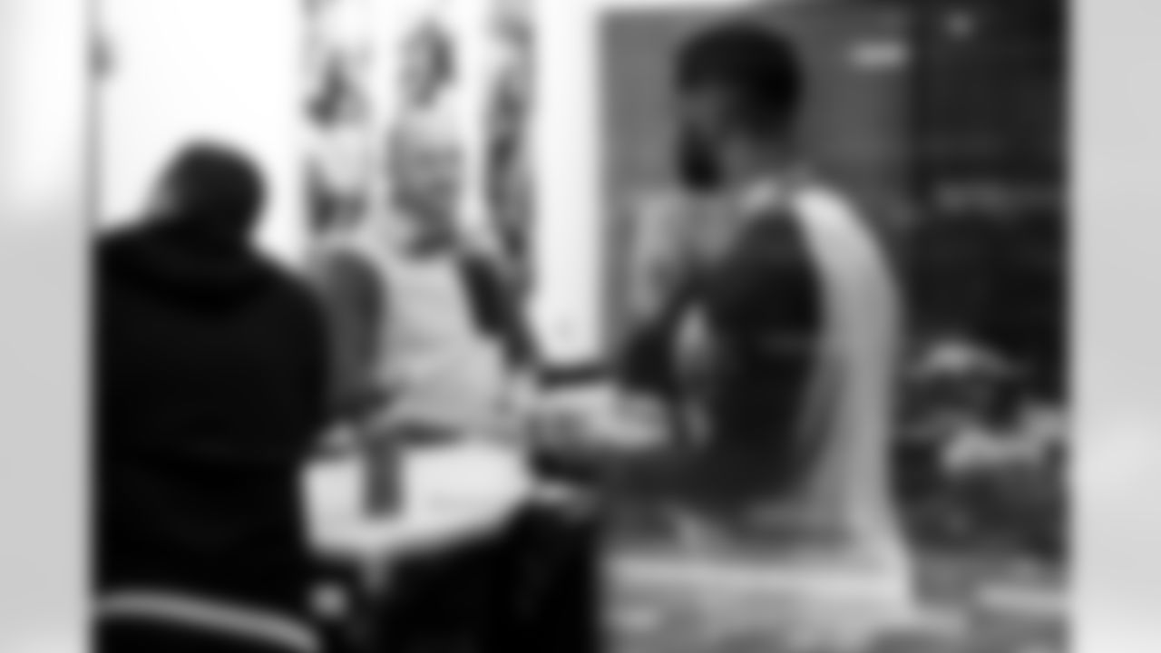 Lead Data Scientist Nate Sterken in the Cleveland Browns suite at the 2026 NFL Combine on February 26, 2026 in Indianapolis, Indiana.