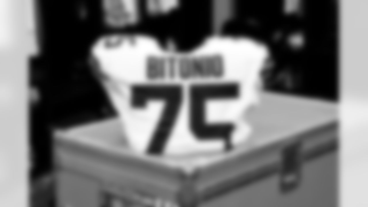 The locker room before a NFL football game between the Cleveland Browns and Las Vegas Raiders on November 23, 2025 at Allegiant Stadium.