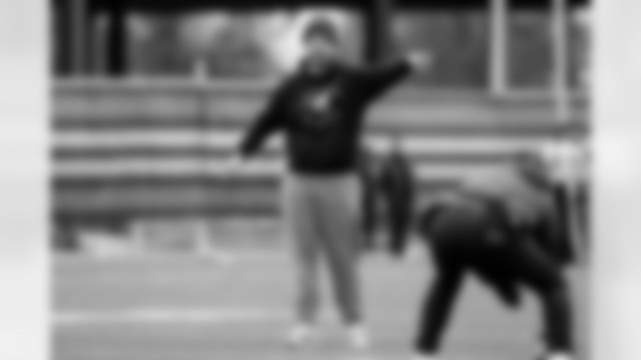 Offensive Coordinator Tommy Rees during practice at CrossCountry Mortgage Campus on November 12, 2025.