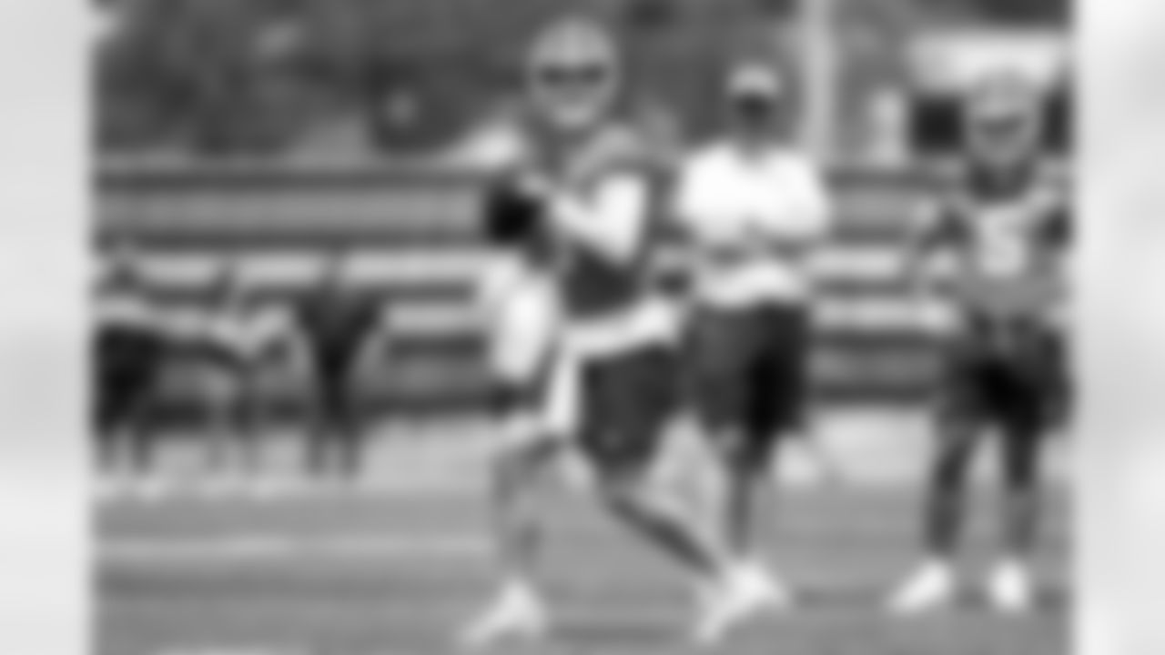 Quarterback Kenny Pickett (8) during the first day of mandatory minicamp at CrossCountry Mortgage Campus on June 10, 2025.