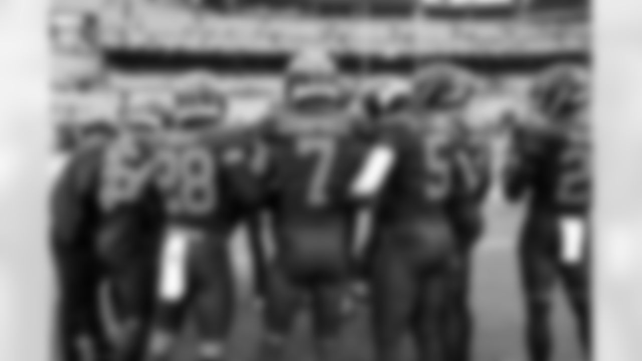 The defense before a NFL football game between the Miami Dolphins and Cleveland Browns on October 19, 2025 at Huntington Bank Field.
