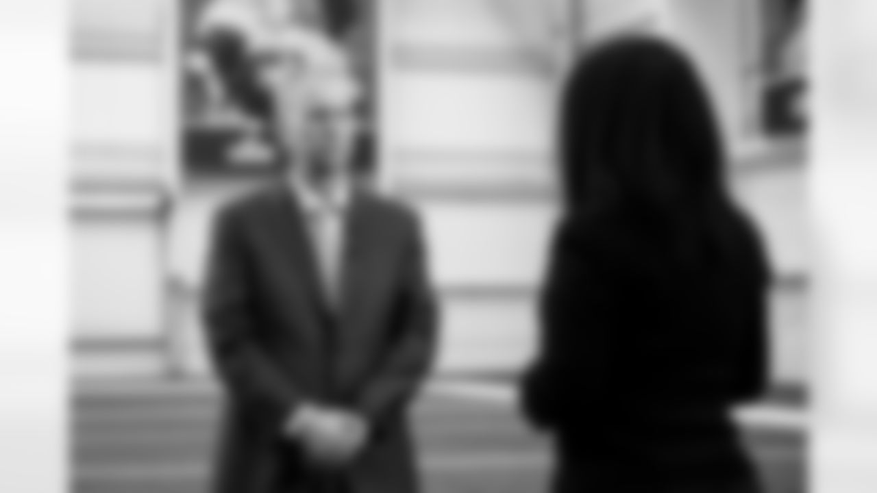 Head Coach Todd Monken speaks to the media after his introductory press conference at CrossCountry Mortgage Campus on February 3, 2026.