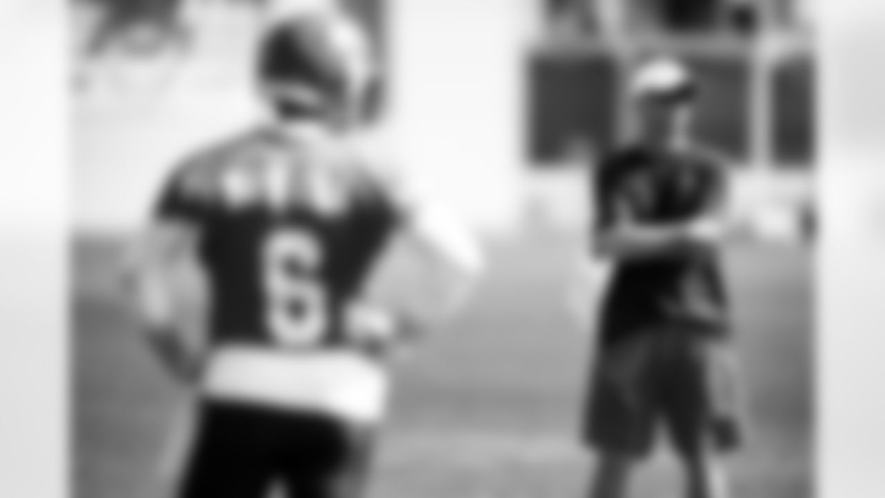 Offensive Coordinator Todd Monken during the last day of camp on August 21, 2019.