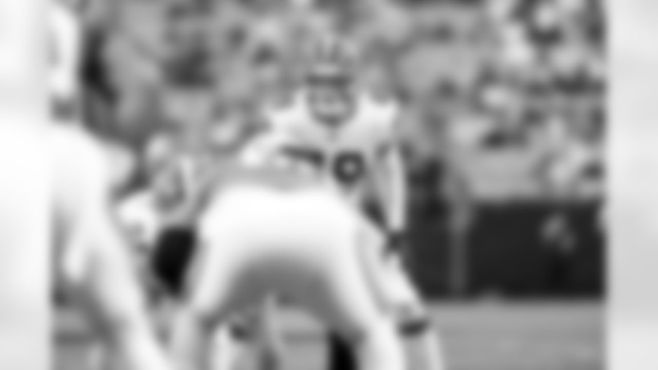 Linebacker Carson Schwesinger (49) during a preseason NFL football game between the Cleveland Browns and Carolina Panthers on August 8, 2025 at Bank of America Stadium.