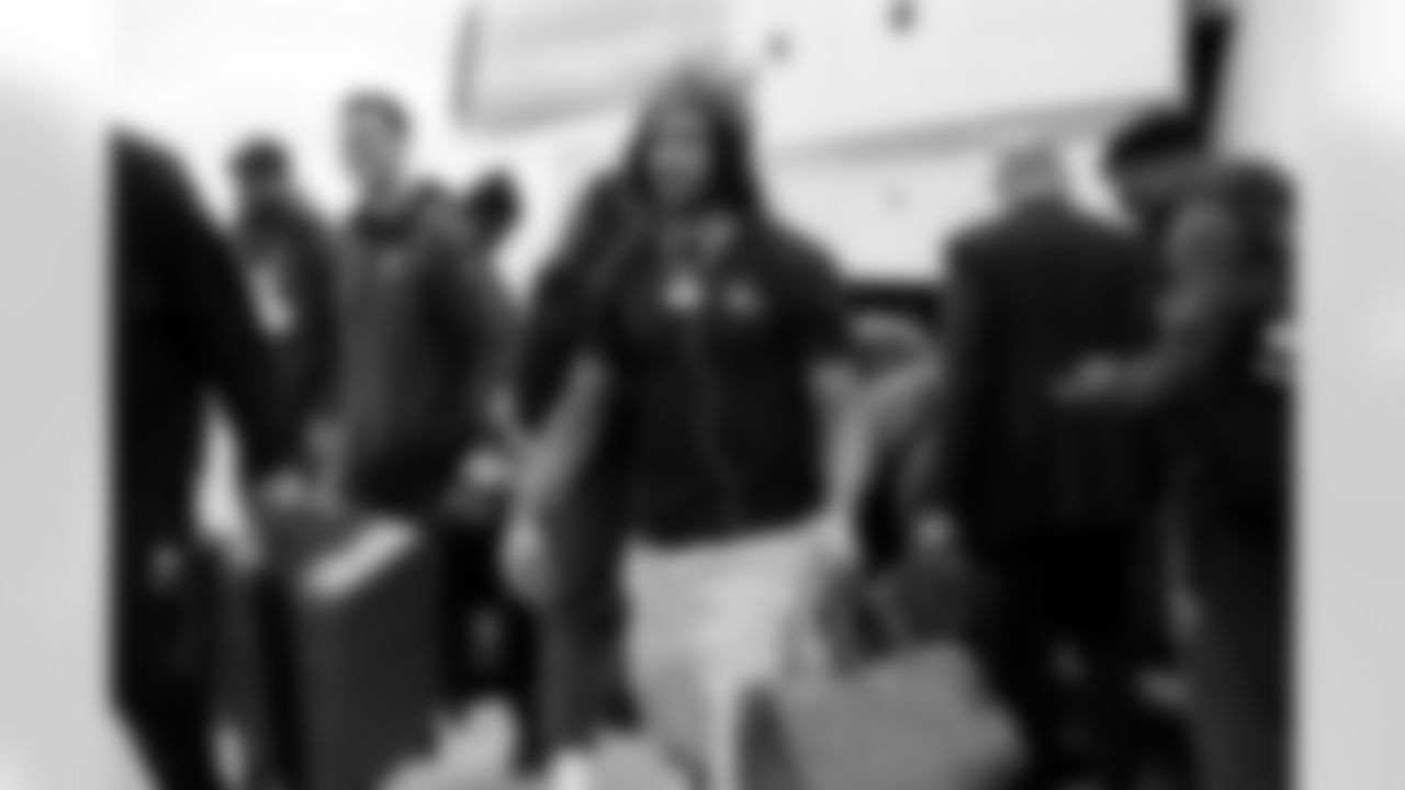 Wide receiver Gage Larvadain (84) travels to Las Vegas on November 22, 2025.