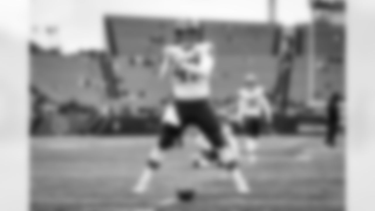 Long snapper Charley Hughlett (47) before a NFL football game between the Cleveland Browns and Cincinnati Bengals on January 7, 2024 at Paycor Stadium.
