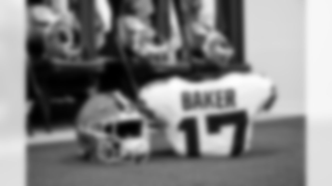 The locker room before a preseason NFL football game between the Los Angeles Rams and Cleveland Browns on August 23, 2025 at Huntington Bank Field.