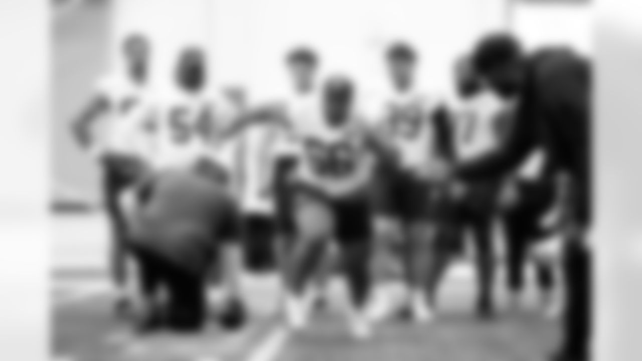 Defensive lineman Adin Huntington (66)