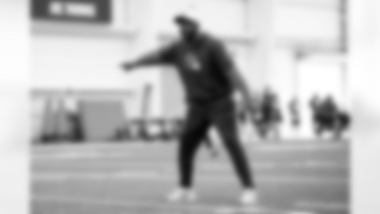 Tight Ends Coach Christian Jones during fieldwork in Phase II of the offseason at CrossCountry Mortgage Campus on May 15, 2025.
