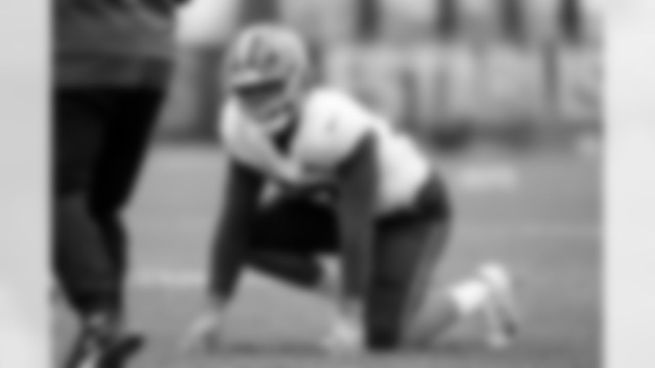 Defensive end Ochaun Mathis (97) during practice at CrossCountry Mortgage Campus on November 26, 2025.