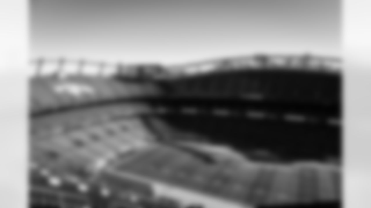 The stadium before a NFL football game between the Cleveland Browns and Denver Broncos on November 26, 2023 at Empower Field at Mile High.
