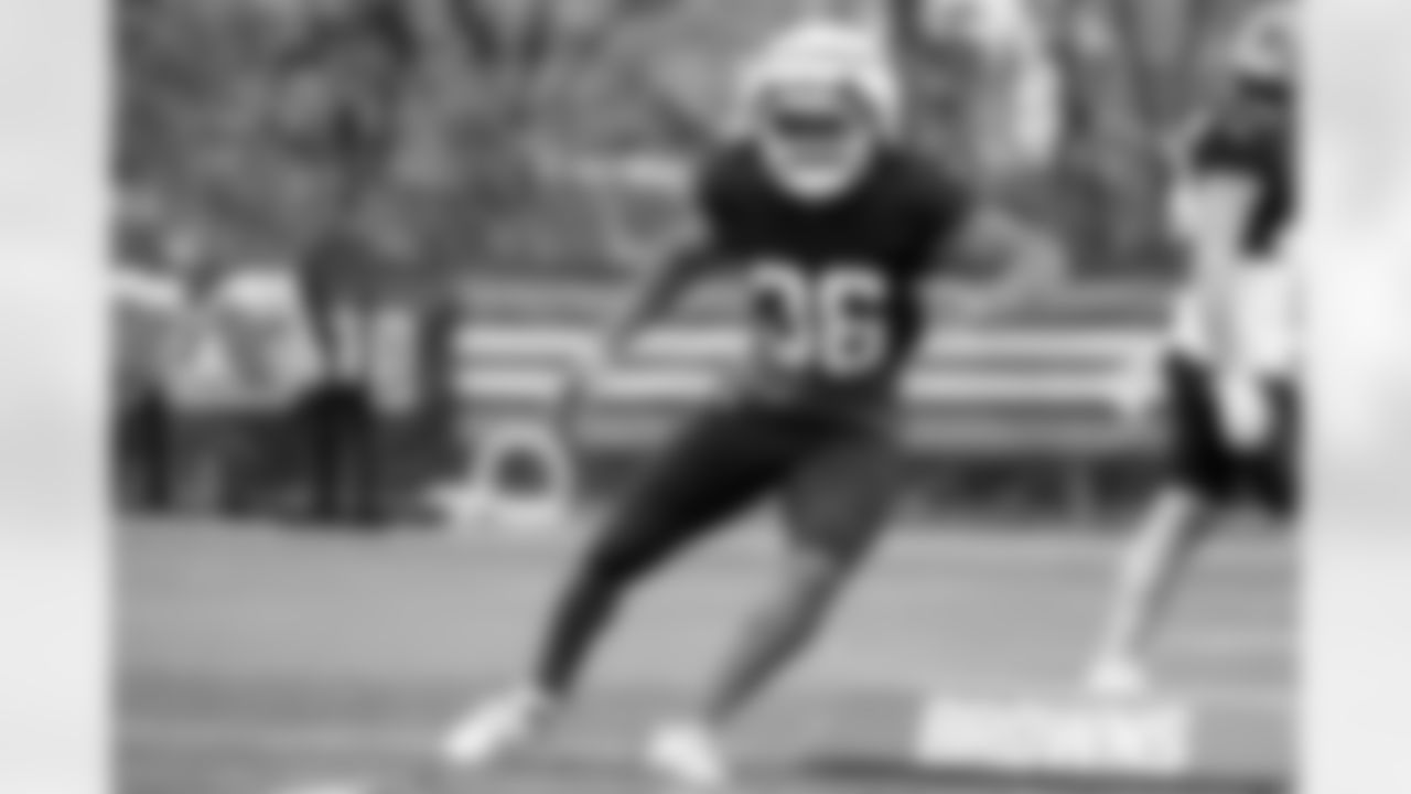 Linebacker Eugene Asante (36) during practice at CrossCountry Mortgage Campus on October 22, 2025.