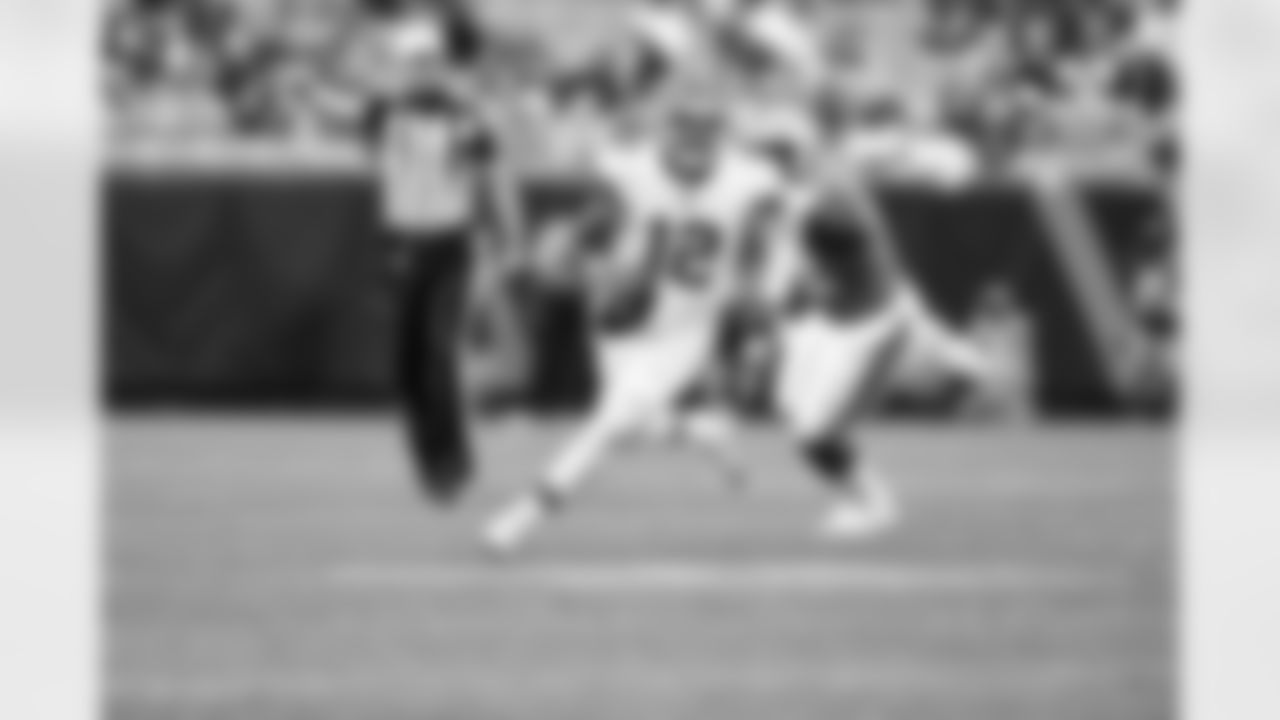 Quarterback Shedeur Sanders (12) during a preseason NFL football game between the Cleveland Browns and Carolina Panthers on August 8, 2025 at Bank of America Stadium.