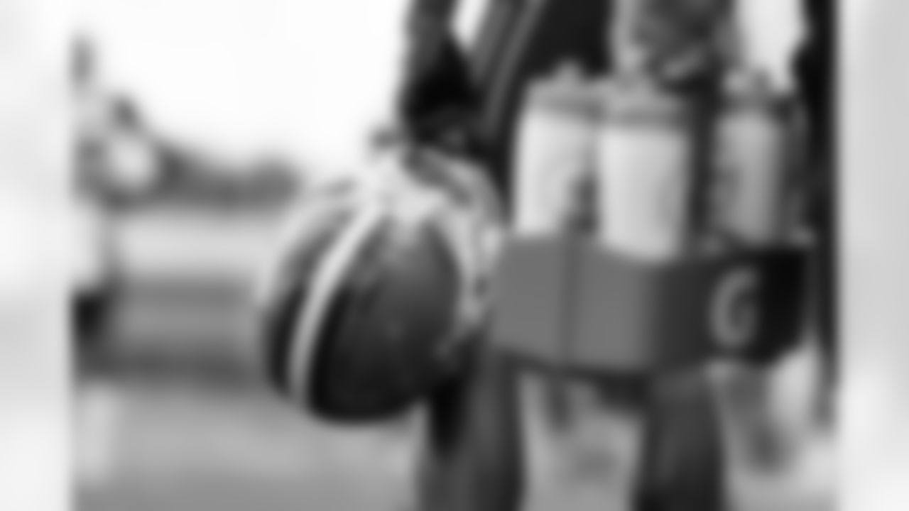A helmet during Day 5 of Training Camp at CrossCountry Mortgage Campus on July 28, 2025.