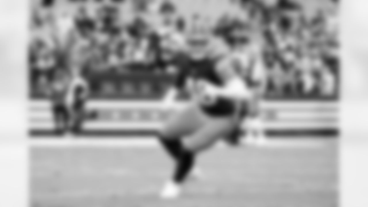 Linebacker Cameron McGrone (48) before a NFL football game between the Baltimore Ravens and Cleveland Browns on November 16, 2025 at Huntington Bank Field.