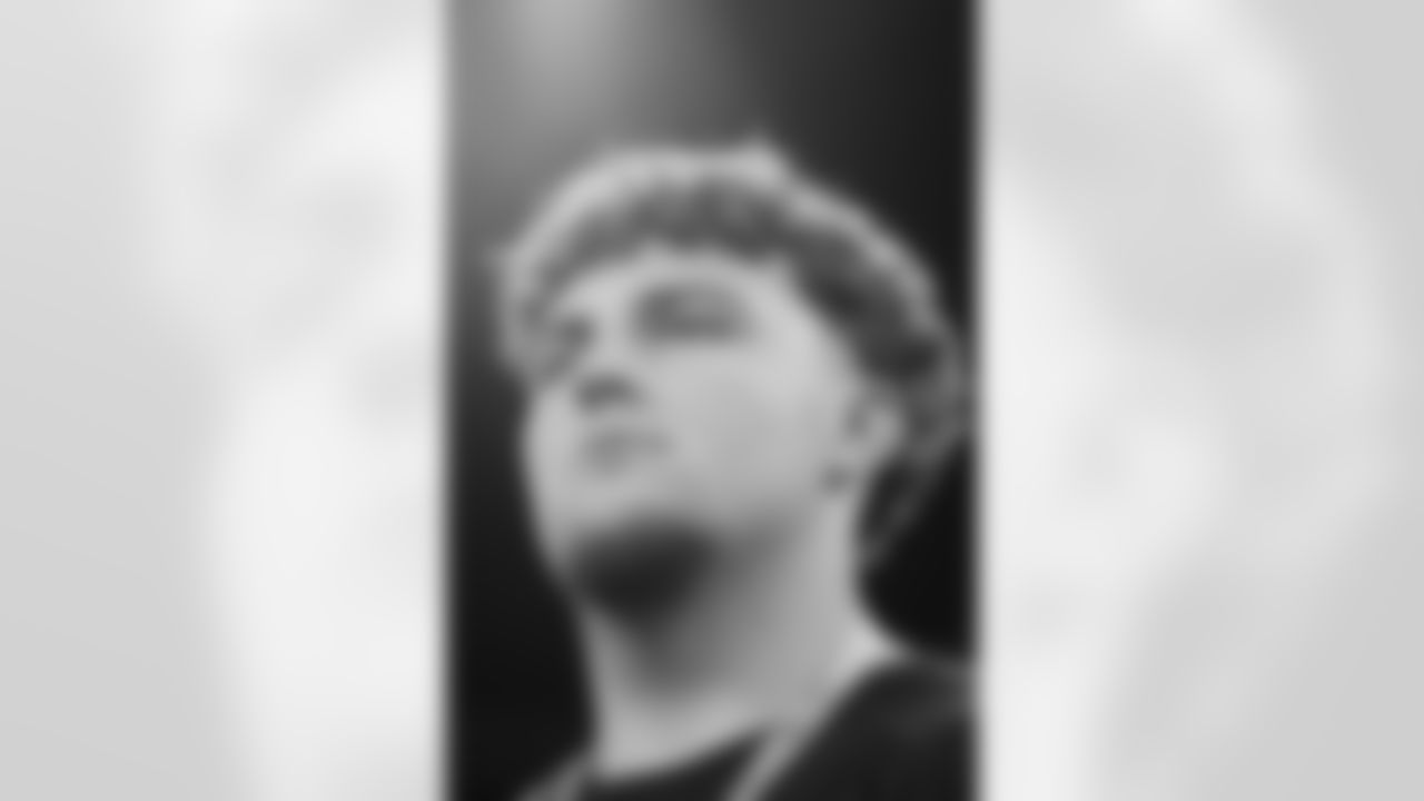 Michigan defensive lineman Mason Graham looks on during the 2025 NFL Scouting Combine on Thursday, February 27, 2025 in Indianapolis. (Ben Liebenberg via AP)