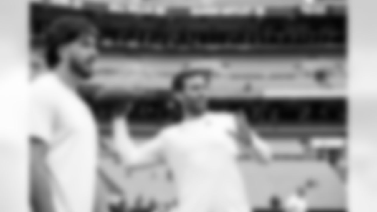 Quarterback Joe Flacco (15) before a preseason NFL football game between the Los Angeles Rams and Cleveland Browns on August 23, 2025 at Huntington Bank Field.