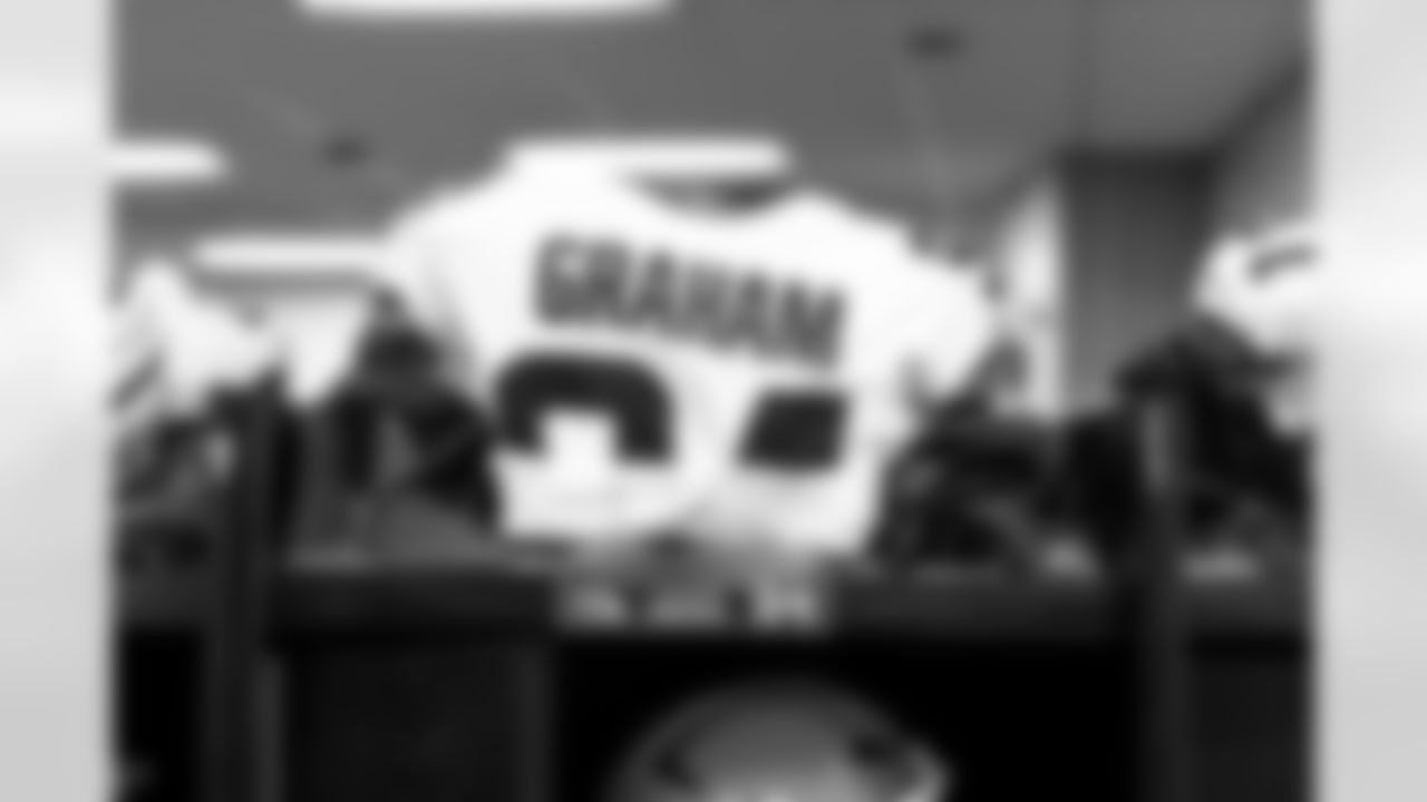 Defensive tackle Mason Graham's jersey before a preseason NFL football game between the Cleveland Browns and Carolina Panthers on August 8, 2025 at Bank of America Stadium.