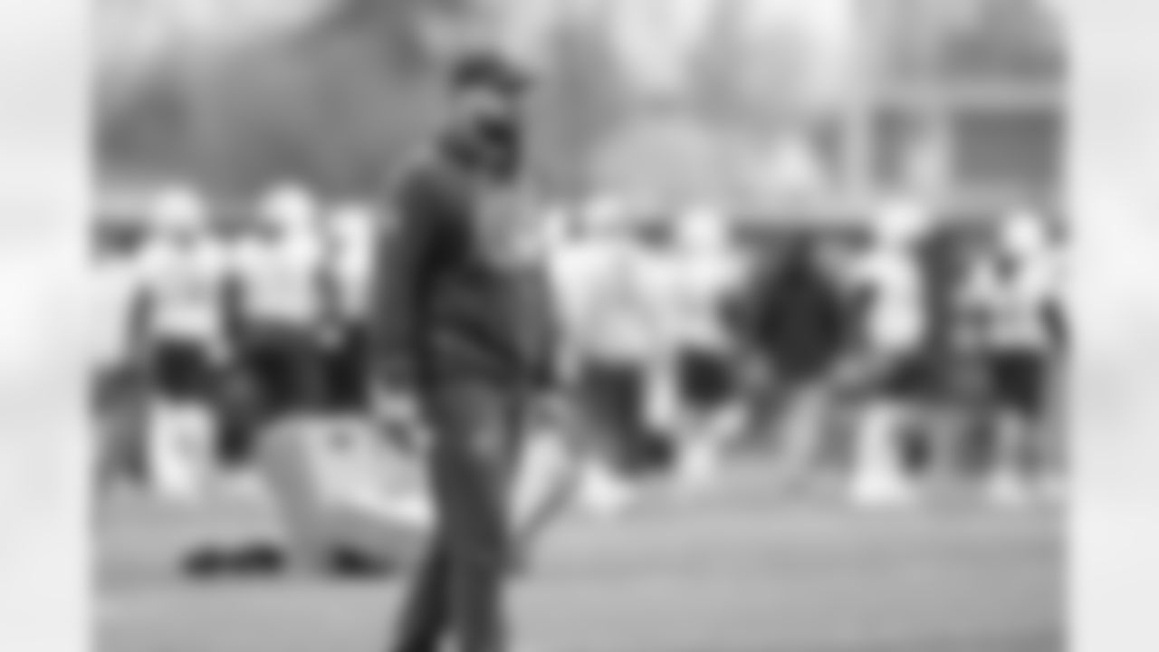 Assistant Special Teams Coach Kyle Hoke during practice at CrossCountry Mortgage Campus on November 20, 2025.