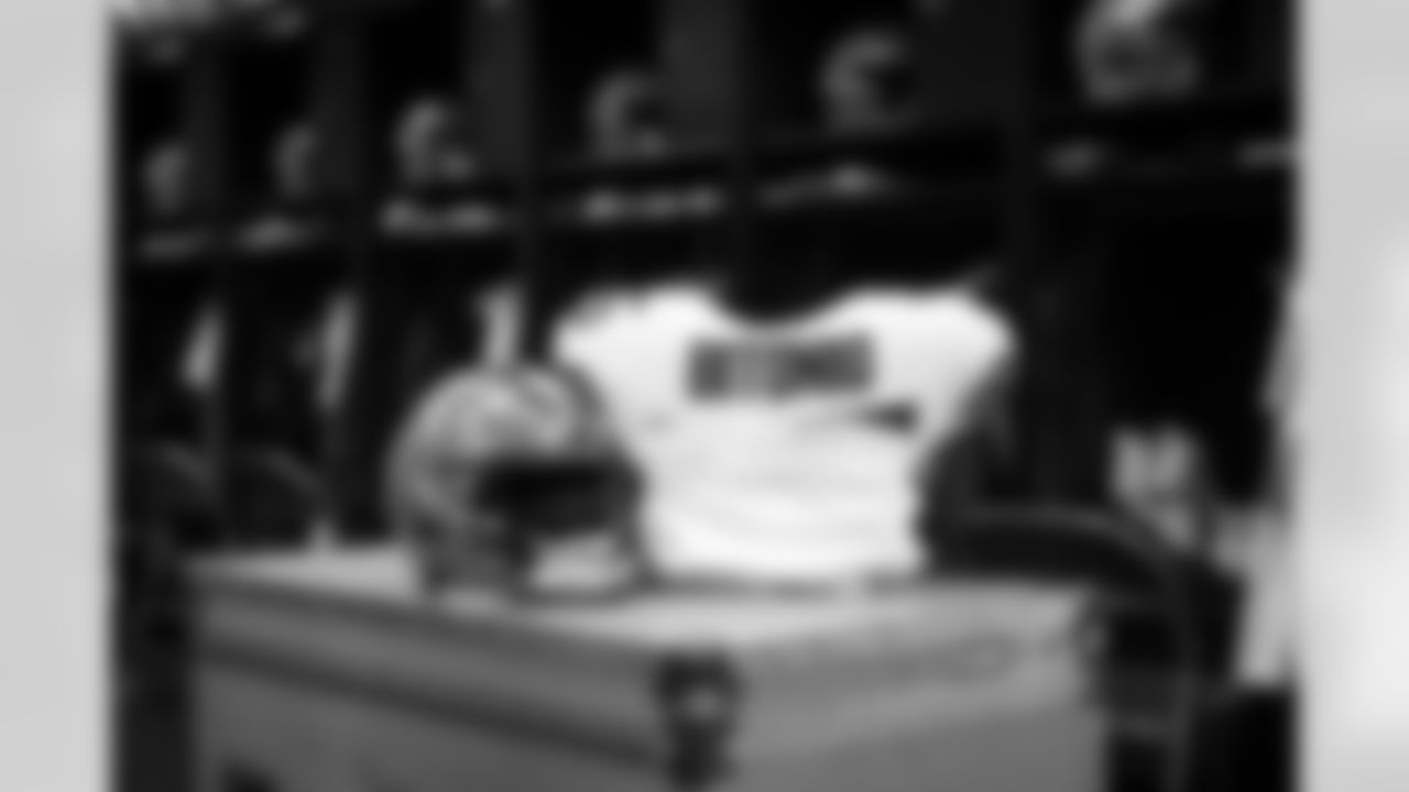 The locker room before a NFL Wild Card playoff football game between the Cleveland Browns and Houston Texans on January 13, 2024 at NRG Stadium.