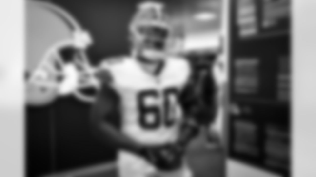 Defensive end Jeremiah Martin (60) before a preseason NFL football game between the Minnesota Vikings and Cleveland Browns on August 17, 2024 at Cleveland Browns Stadium.