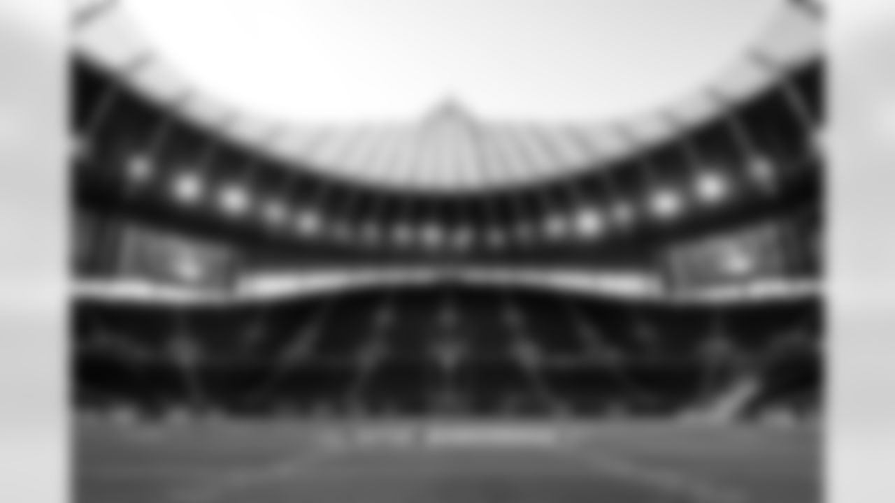 The stadium before a NFL football game between the Minnesota Vikings and Cleveland Browns on October 5, 2025 at Tottenham Hotspur Stadium.
