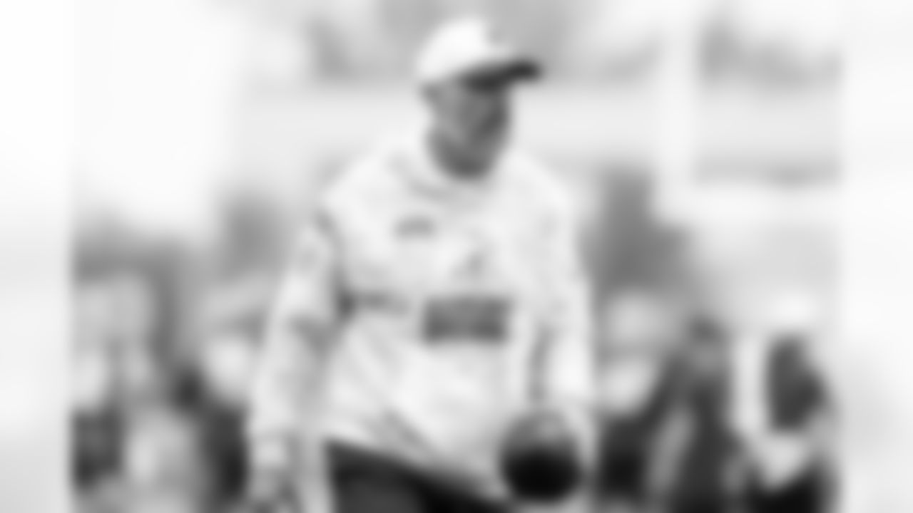 Pass Game Coordinator/Wide Receivers Coach Chad O'Shea during the sixth day of OTAs at CrossCountry Mortgage Campus on June 6, 2025.