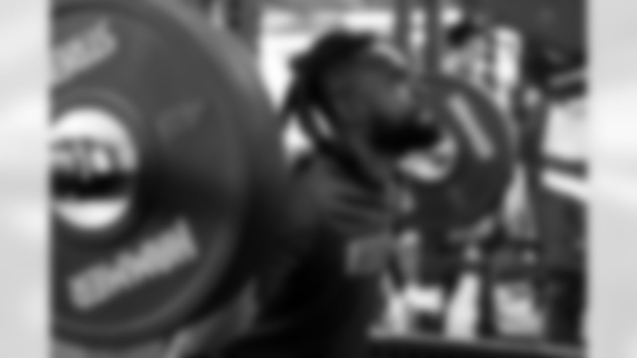 Wide receiver Diontae Johnson (16) during a workout in Phase II of the offseason at CrossCountry Mortgage Campus on May 6, 2025.